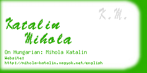 katalin mihola business card